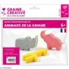 grossiste en ligne Graine Créative Moule Savon Moule à Savons Fantaisie – Animaux De La Savane – 3 Pcs 7