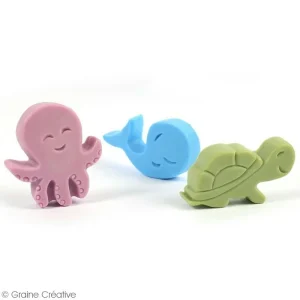 marque pas cher Graine Créative Moule Savon Moule à Savons Fantaisie – Animaux De La Mer – 3 Pcs 6